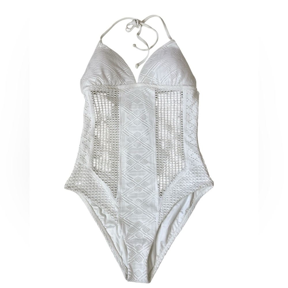Vitamin A Lace Halter One Piece Swimsuit